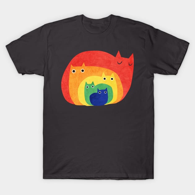 Rainbow cats T-Shirt by Planet Cat Studio